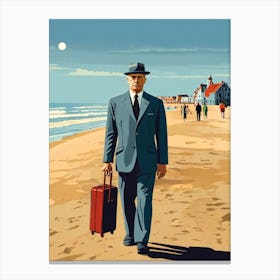 Man On The Beach Canvas Print