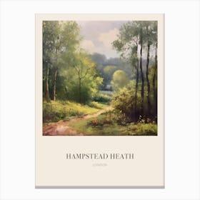 Hampstead Heath London United Kingdom 2 Vintage Cezanne Inspired Poster Canvas Print