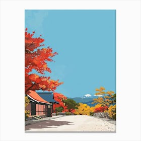 Koyasan Japan 1 Colourful Illustration Canvas Print