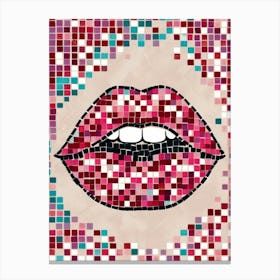 Mosaic Lips 2 Canvas Print