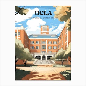 UCLA California College Travel Art Canvas Print