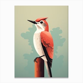 Minimalist Woodpecker 2 Illustration Canvas Print