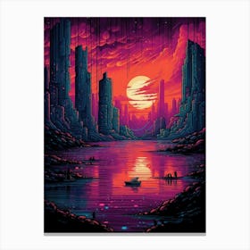 Pixel Art 3 Canvas Print