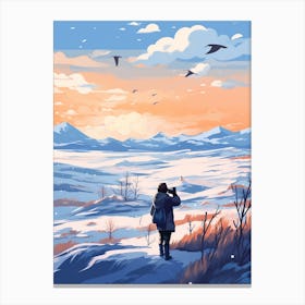Winter Bird Watching 4 Canvas Print