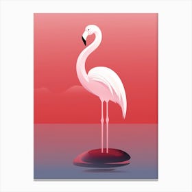 Minimalist Flamingo 3 Illustration Canvas Print