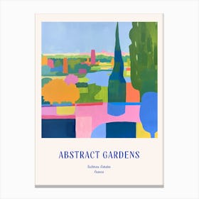Colourful Gardens Tuileries Garden France 1 Blue Poster Canvas Print