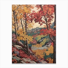 Dwarf Birch 1 Vintage Autumn Tree Print  Canvas Print