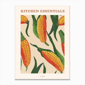 Abstract Corn Pattern Illustration 1 Poster 1 Canvas Print