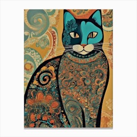 Paisley Cat  Canvas Print