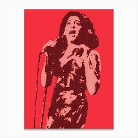 Amy Winehouse Dot. Canvas Print