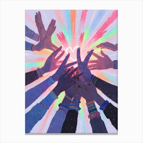 Hands In The Air Canvas Print