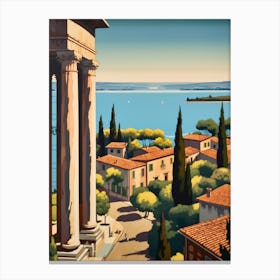 Tuscany, Italy 2 Travel Poster Vintage Canvas Print