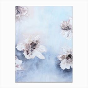 Light Blue Flower Painting Canvas Print