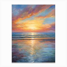 Sunset At The Beach 10 Canvas Print