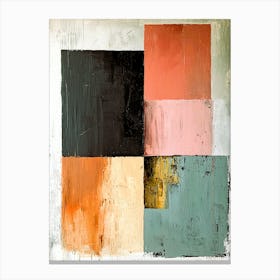 Minimalist Abstract Geometric Composition – Modern Art Print In Earth Tones Canvas Print