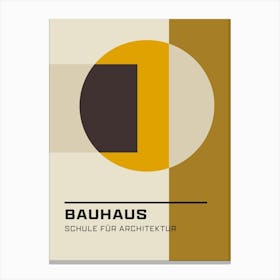 Bauhaus Minimalist Abstract Print 7 Mustard Canvas Print