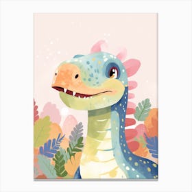 Colourful Dinosaur Ouranosaurus 1 Canvas Print