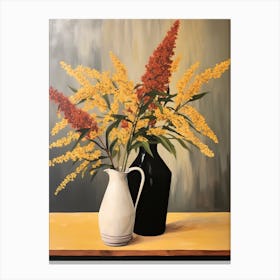 Bouquet Of Goldenrod Flowers, Autumn Fall Florals Painting 0 Canvas Print