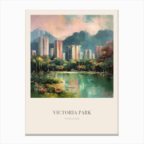 Victoria Park Hong Kong Vintage Cezanne Inspired Poster Canvas Print