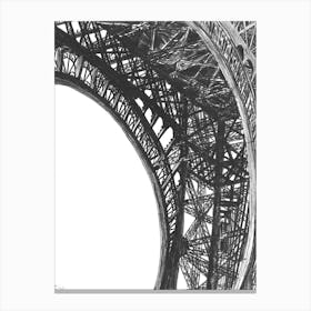 Eiffel Tower Arches Canvas Print