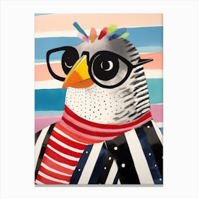Little Hawk Wearing Sunglasses Canvas Print