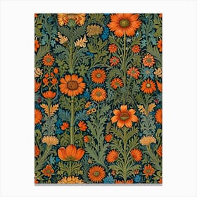 William Morris Floral Pattern 4 Canvas Print