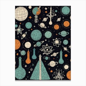 Space Background Vector Canvas Print