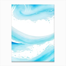 Blue Ocean Wave Watercolor Vertical Composition 145 Canvas Print