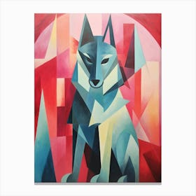 Wolf Geometric Abstract 6 Canvas Print