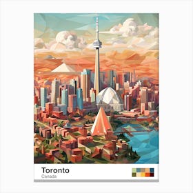 Toronto, Canada, Geometric Illustration 2 Poster Canvas Print