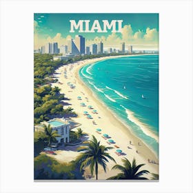 Miami Beach Florida Travel Canvas Print