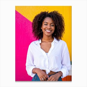 An African American Woman In Her Late Teens Or Early Twenties Her Skin Pinkish And Spotlessly Clean (4) Canvas Print