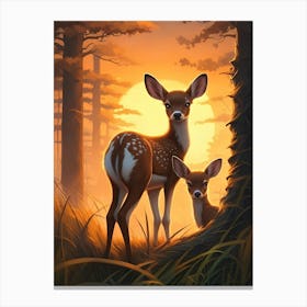 Fawns Canvas Print