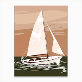 Sailboat — Stock Vector Canvas Print