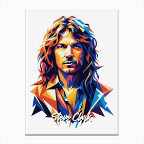 Steve Clark Def Leppard 02 Portrait Music Icon WPAP Pop Art Style Canvas Print