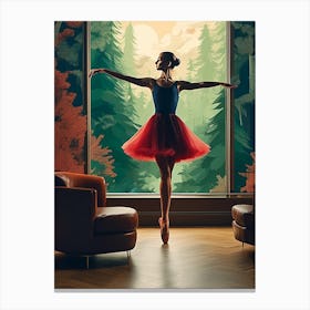 Ballerina Performing Canvas Print