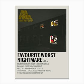 Favourite Worst Nightmare 2007 Poster Canvas Print