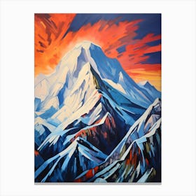 Mount Mckinley Denali Usa 3 Mountain Painting Canvas Print