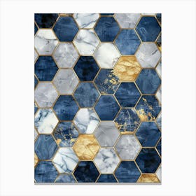 Marble Hexagon Pattern Canvas Print