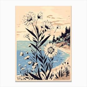 French Riviera, Flower Collage 0 Canvas Print