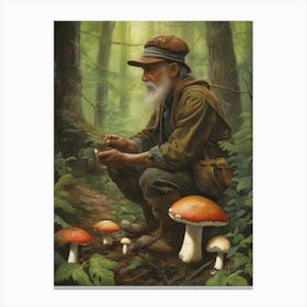 Mushroom Hunter Canvas Print