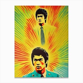 Bruce Lee Colourful Pop Movies Art Movies Canvas Print