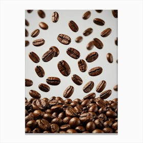 Coffee Beans Falling Canvas Print