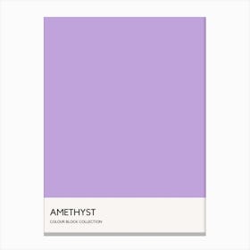 Amethyst Colour Block Poster Canvas Print