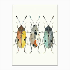 Colourful Insect Illustration Aphid 9 Canvas Print