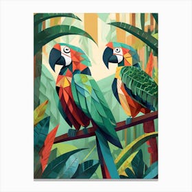 Parrots In The Jungle 3 Canvas Print