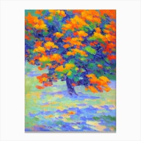 Japanese Cypress tree Abstract Block Colour Canvas Print