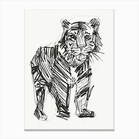 B&W Bengal Tiger Canvas Print