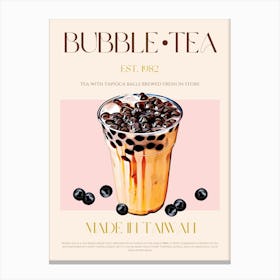 Bubble Tea Mid Century Canvas Print