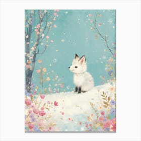 Little Fox In The Snow Canvas Print